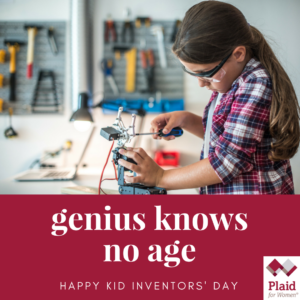 Genius knows no age. Young girl building her invention